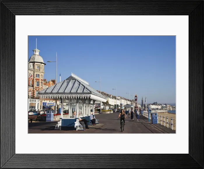 Framed Print : England, Dorset, Weymouth, Waterfront Promenade