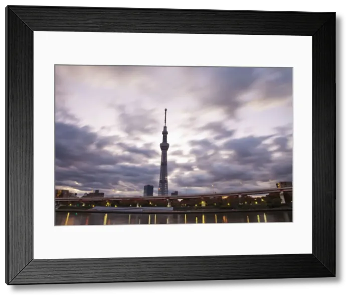 Framed Print : Japan, Tokyo, Asakusa, Sky Tree Tower and Sumida River, Architect Nikken Sekkei Framed Print : Japan, Tokyo, Asakusa, Sky Tree Tower and Sumida River, Architect Nikken Sekkei