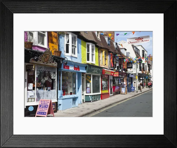 Framed Print : England, East Sussex, Brighton, Kemptown, Street Scene Framed Print : England, East Sussex, Brighton, Kemptown, Street Scene