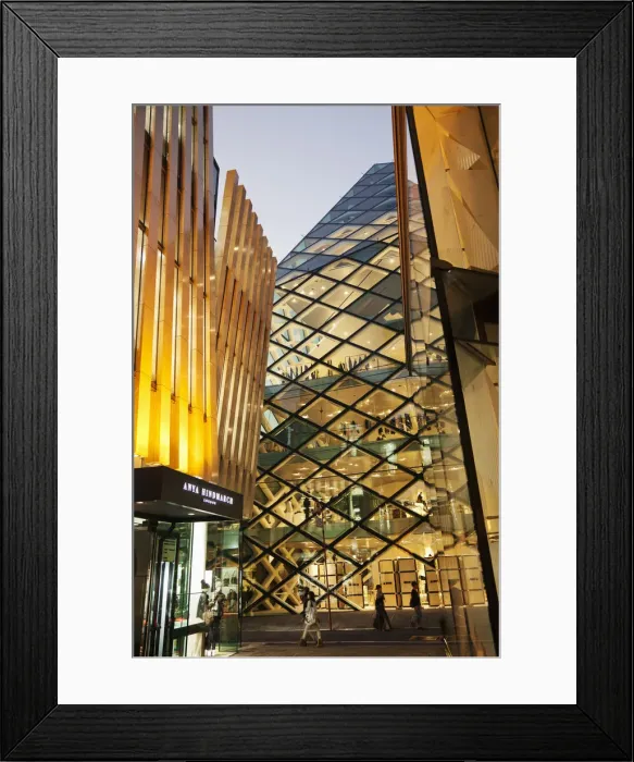 Framed Print : Japan, Tokyo, Aoyama, Prada Store, Architect Herzog & De Meuron