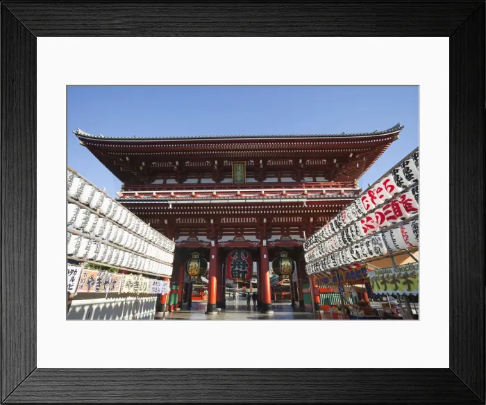 Framed Print : Japan, Tokyo, Asakusa, Asakusa Kannon Temple, Hozomon Gate