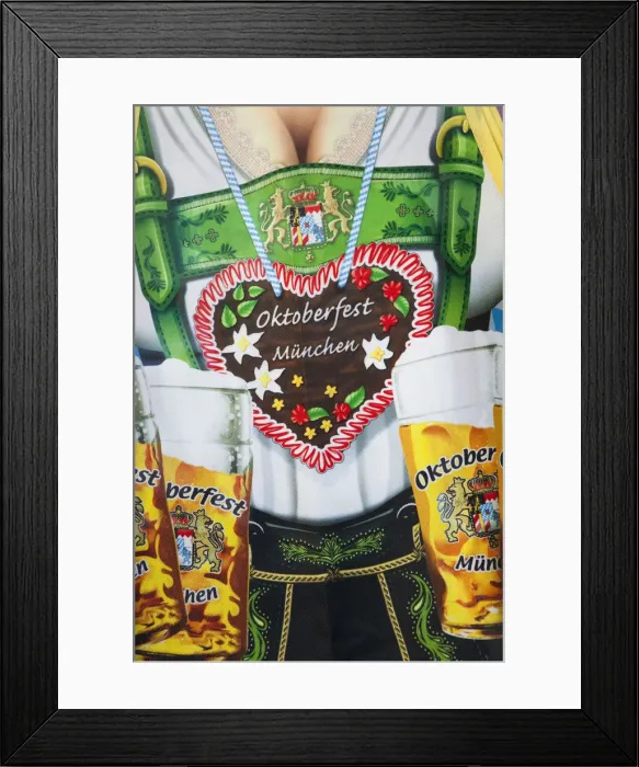 Framed Print : Germany, Bavaria, Munich, Oktoberfest, Souvenir Apron Framed Print : Germany, Bavaria, Munich, Oktoberfest, Souvenir Apron