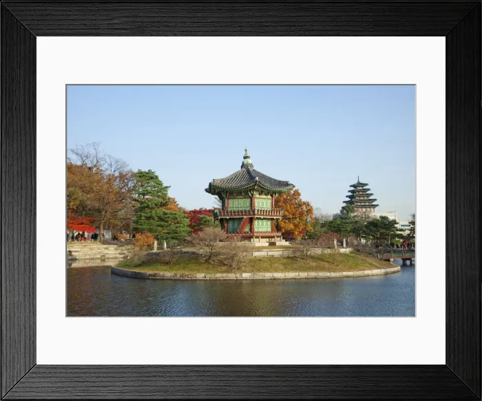 Framed Print : South Korea, Seoul, Gyeongbokgung Palace, Hyangwonjeong Pavilion Framed Print : South Korea, Seoul, Gyeongbokgung Palace, Hyangwonjeong Pavilion