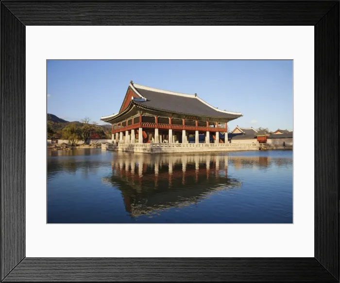 Framed Print : South Korea, Seoul, Gyeongbokgung Palace, Gyeonghoeru Pavilion Framed Print : South Korea, Seoul, Gyeongbokgung Palace, Gyeonghoeru Pavilion