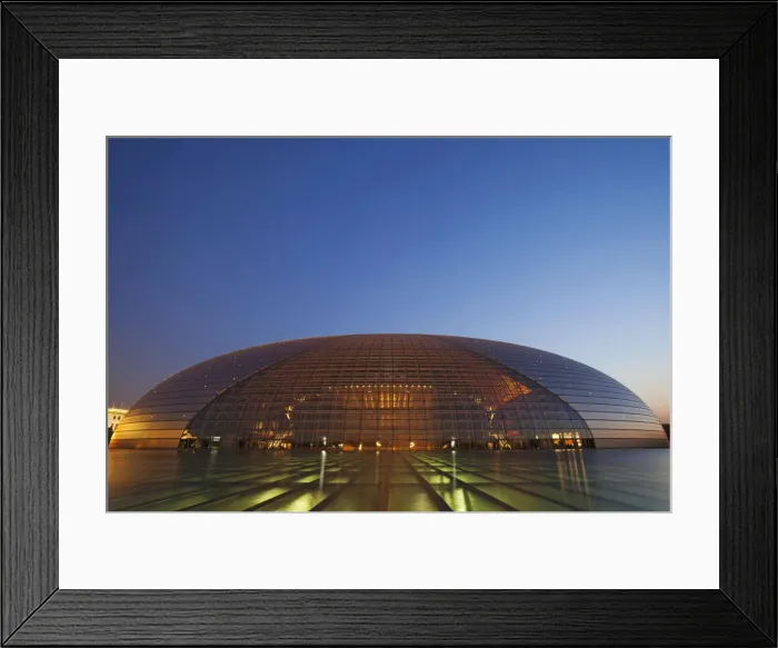 Framed Print : China, Beijing, Concert Hall by French Architect Paul Andreu Framed Print : China, Beijing, Concert Hall by French Architect Paul Andreu