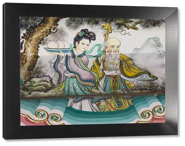 China, Beijing, Summer Palace, Buddhist Fragrance Pavilion, Painted Artwork depicting