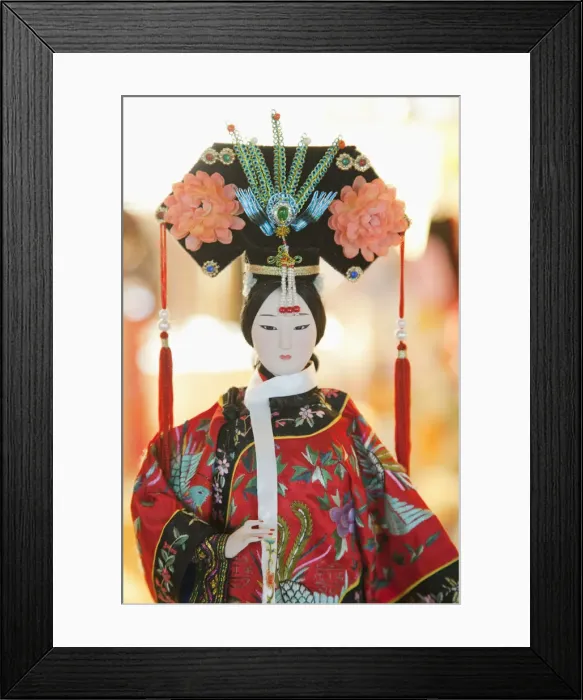 Framed Print : China, Beijing, Wangfujing Street, Snack Street Market, Souvenir Shop, Chinese Doll Framed Print : China, Beijing, Wangfujing Street, Snack Street Market, Souvenir Shop, Chinese Doll