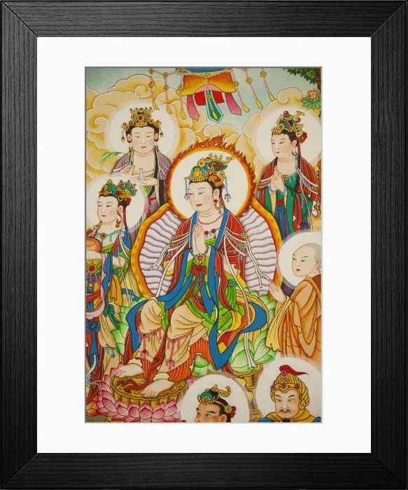 Framed Print : Thailand, Bangkok, Chinatown, Thian Fa Chinese Medicine Hospital, Wall Mural Depicting Framed Print : Thailand, Bangkok, Chinatown, Thian Fa Chinese Medicine Hospital, Wall Mural Depicting