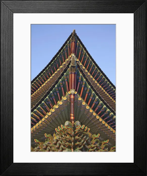 Framed Print : South Korea, Seoul, Gyeongbokgung Palace, Geunjeongjeon Throne Hall