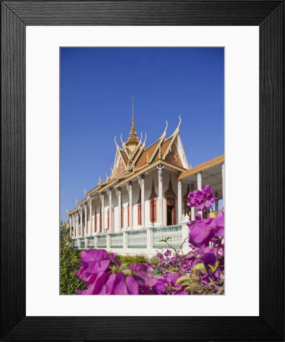 Framed Print : Cambodia, Phnom Penh, The Royal Palace, Temple of the Emerald Buddha akaThe Silver Pagoda Framed Print : Cambodia, Phnom Penh, The Royal Palace, Temple of the Emerald Buddha akaThe Silver Pagoda