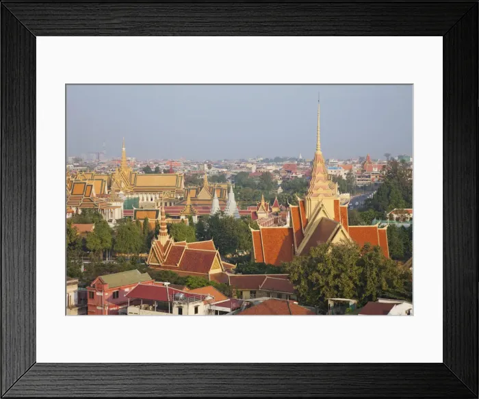 Framed Print : Cambodia, Phnom Penh, City Skyline Framed Print : Cambodia, Phnom Penh, City Skyline