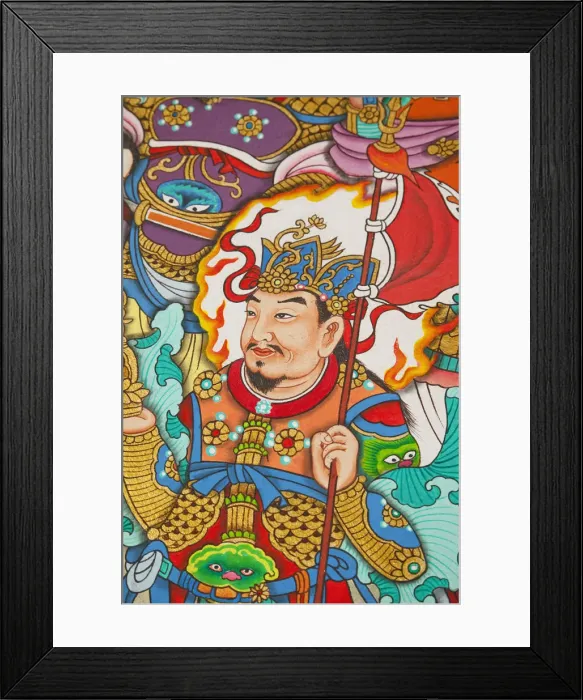 Framed Print : Thailand, Bangkok, Chinatown, Thian Fa Chinese Medicine Hospital, Wall Mural Depicting