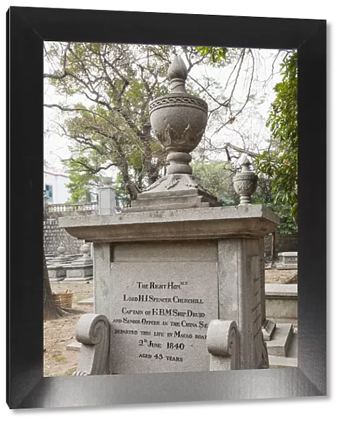 China, Macau, Protestant Cemetery, Tombstone of Lord H. I. Spencer Churchill