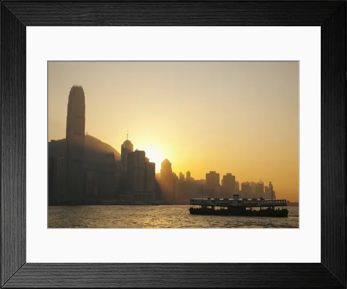Framed Print : China, Hong Kong, City Skyline and Victoria Peak Framed Print : China, Hong Kong, City Skyline and Victoria Peak