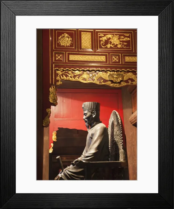 Framed Print : Vietnam, Hanoi, Temple of Literature, Statue of Chu Van An Framed Print : Vietnam, Hanoi, Temple of Literature, Statue of Chu Van An