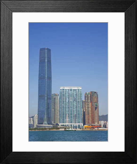 Framed Print : China, Hong Kong, West Kowloon Skyline Framed Print : China, Hong Kong, West Kowloon Skyline