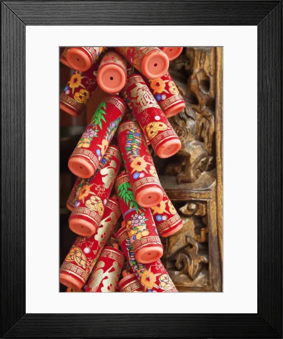 Framed Print : China, Hong Kong, Chinese New Year Decorations Framed Print : China, Hong Kong, Chinese New Year Decorations