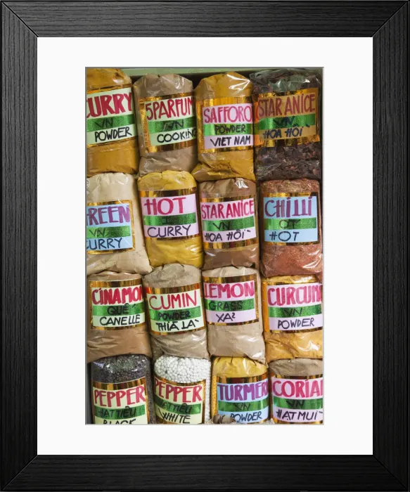 Framed Print : Vietnam, Hanoi, Spices for Sale Framed Print : Vietnam, Hanoi, Spices for Sale
