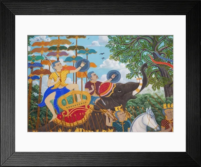 Framed Print : Cambodia, Phnom Penh, The Royal Palace, Wall Murals in the Museum of the White Elephant Framed Print : Cambodia, Phnom Penh, The Royal Palace, Wall Murals in the Museum of the White Elephant