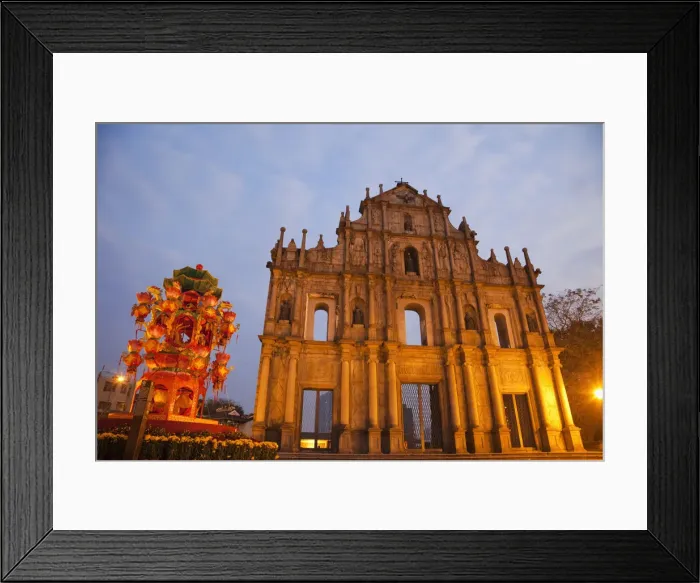 Framed Print : China, Macau, Ruins of St. Pauls Church