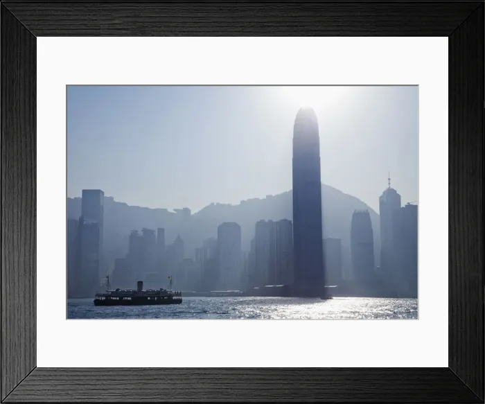 Framed Print : China, Hong Kong, City Skyline and Victoria Peak Framed Print : China, Hong Kong, City Skyline and Victoria Peak