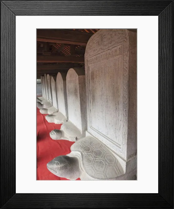 Framed Print : Vietnam, Hanoi, Temple of Literature, The Doctors Steles