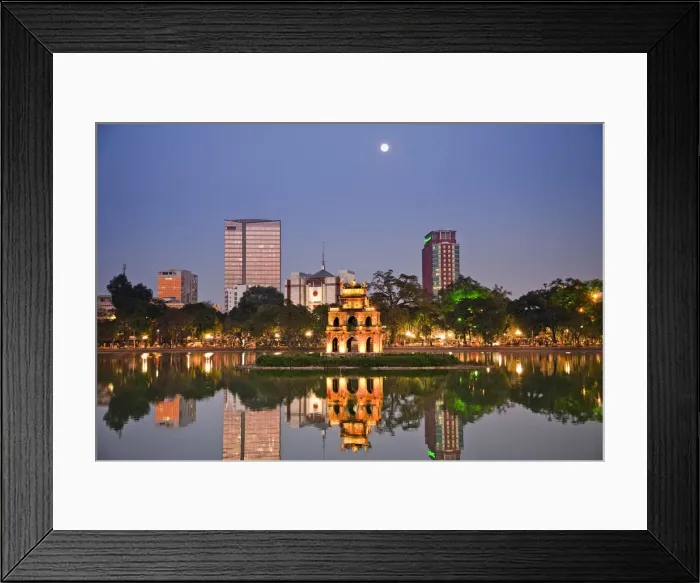 Framed Print : Vietnam, Hanoi, Hoan Kiem Lake and Turtle Pagoda Framed Print : Vietnam, Hanoi, Hoan Kiem Lake and Turtle Pagoda