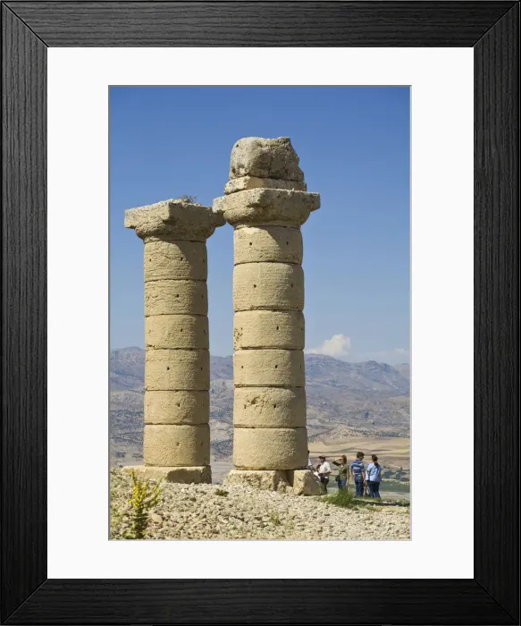 Framed Print : Turkey, Eastern Turkey, Nemrut Dagi NP, Karakus Tumulus, Two columns nr Commagene Framed Print : Turkey, Eastern Turkey, Nemrut Dagi NP, Karakus Tumulus, Two columns nr Commagene