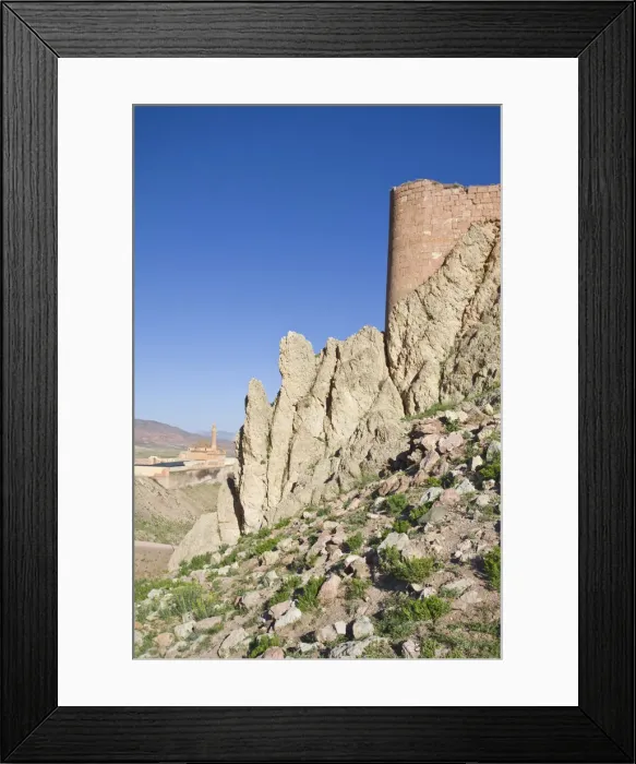Framed Print : Turkey, Eastern Turkey, Dogubayazit, Ruins of ancient fortress situated behind Ishak Framed Print : Turkey, Eastern Turkey, Dogubayazit, Ruins of ancient fortress situated behind Ishak