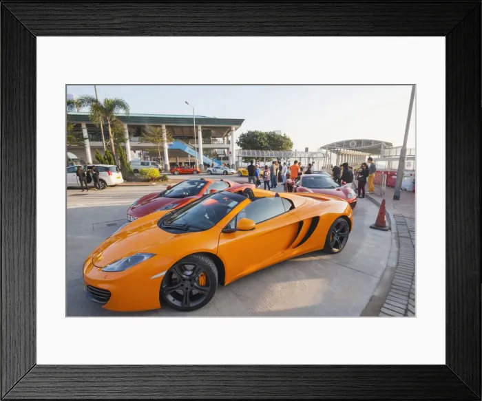 Framed Print : China, Hong Kong, Ferrari Owners Club Ralley Framed Print : China, Hong Kong, Ferrari Owners Club Ralley