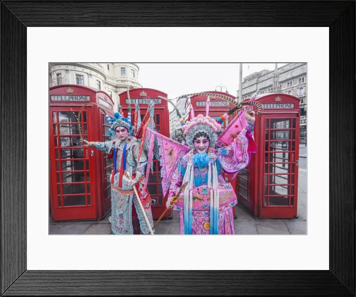 Framed Print : England, London, Soho, Chinatown, Chinese New Year Festival Parade, Couple Dressed Framed Print : England, London, Soho, Chinatown, Chinese New Year Festival Parade, Couple Dressed