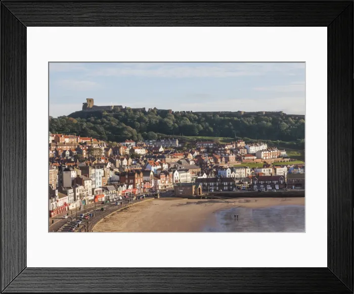 Framed Print : England, Yorkshire, Scarborough, Town Skyline and Castle Framed Print : England, Yorkshire, Scarborough, Town Skyline and Castle