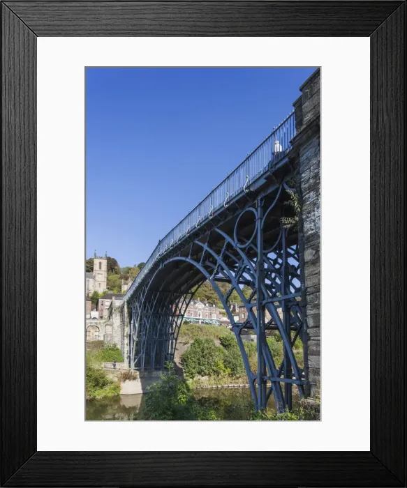 Framed Print : England, Shropshire, Ironbridge, Ironbridge Bridge, The Worlds First Cast Iron