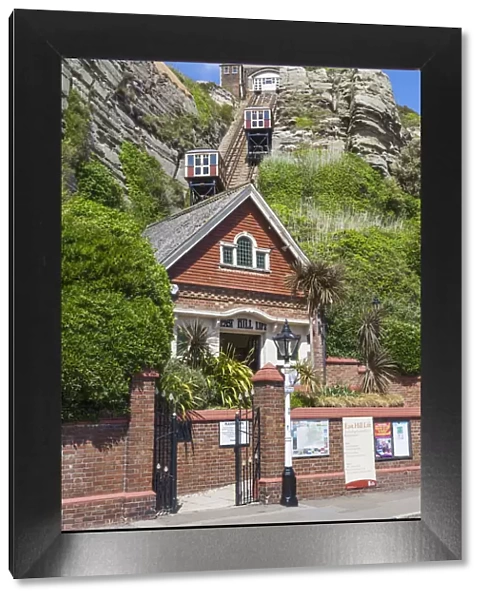 England, East Sussex, Hastings, Old Town, East Hill Lift aka East Cliff Railway