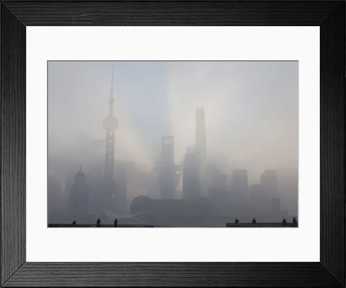 Framed Print : China, Shanghai, The Bund, Pudong Skyline across the Huangpu River Framed Print : China, Shanghai, The Bund, Pudong Skyline across the Huangpu River