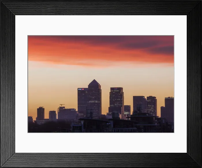 Framed Print : England, London, Docklands, Canary Wharf Skyline Framed Print : England, London, Docklands, Canary Wharf Skyline