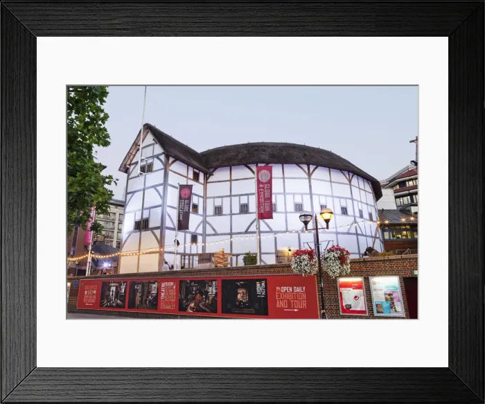 Framed Print : England, London, Southwark, Bankside, Shakespeares Globe Theatre Framed Print : England, London, Southwark, Bankside, Shakespeares Globe Theatre