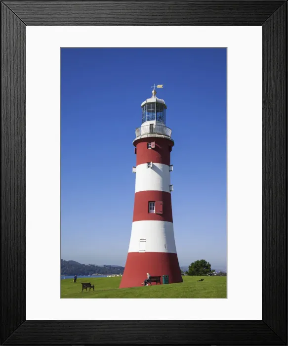 Framed Print : England, Devon, Plymouth, Plymouth Hoe, Smeatons Tower aka Eddystone Lighthouse Framed Print : England, Devon, Plymouth, Plymouth Hoe, Smeatons Tower aka Eddystone Lighthouse