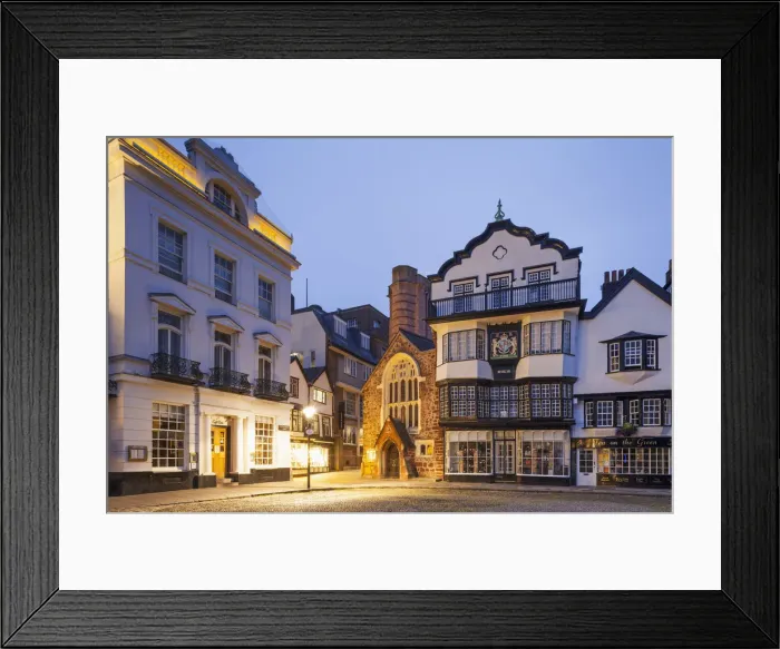 Framed Print : England, Devon, Exeter, Cathedral Close, Mols Coffee House