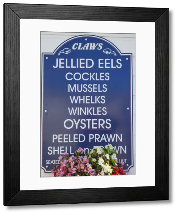 Framed Print : England, Devon, Brixham, Brixham Harbour, Seafood Stall Sign Framed Print : England, Devon, Brixham, Brixham Harbour, Seafood Stall Sign