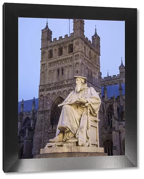 England, Devon, Exeter, The Cathedral, Statue of Richard Hooker 1554-1600