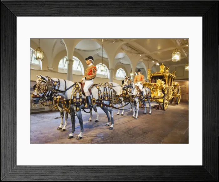 Framed Print : England, Surrey, London, Buckingham Palace, The Royal Mews, The Great Britannia Coach Framed Print : England, Surrey, London, Buckingham Palace, The Royal Mews, The Great Britannia Coach
