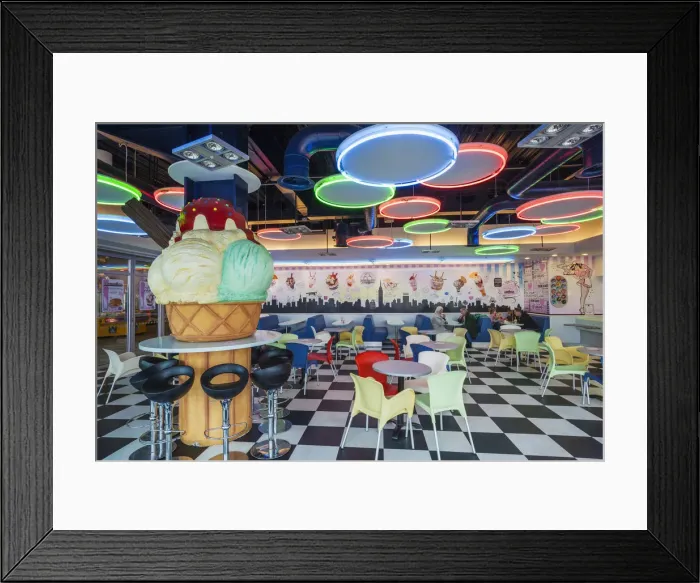 Framed Print : England, Somerset, Weston-Super-Mare, The Grand Pier, Ice Cream Parlour Framed Print : England, Somerset, Weston-Super-Mare, The Grand Pier, Ice Cream Parlour