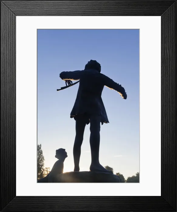 Framed Print : England, London, Hyde Park, Kensington Gardens, Peter Pan Statue Framed Print : England, London, Hyde Park, Kensington Gardens, Peter Pan Statue