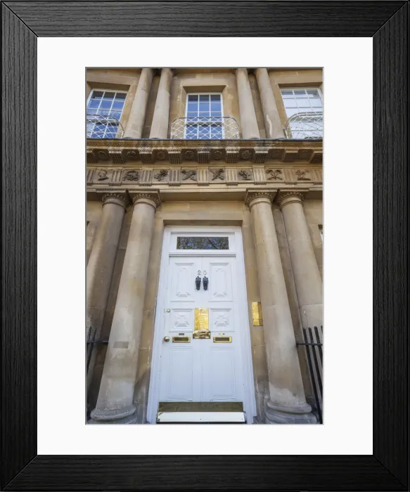 Framed Print : England, Somerset, Bath, The Circus, Typical Doorway Framed Print : England, Somerset, Bath, The Circus, Typical Doorway