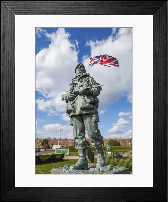 Framed Print : England, Hampshire, Portsmouth, Royal Marines Museum, Statue of Royal Marine in Combat Framed Print : England, Hampshire, Portsmouth, Royal Marines Museum, Statue of Royal Marine in Combat