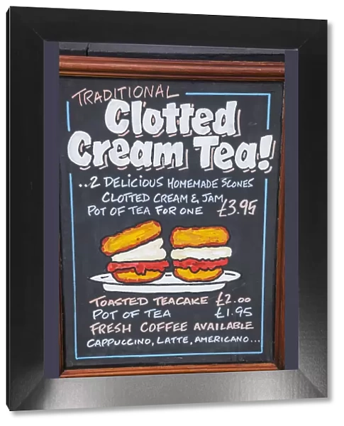 England, Somerset, Weston-Super-Mare, Restaurant Sign Board Advertising Traditional