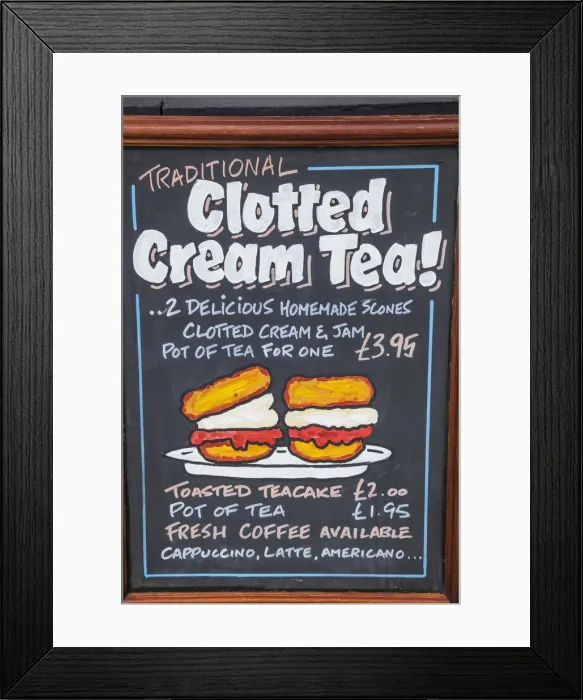 Framed Print : England, Somerset, Weston-Super-Mare, Restaurant Sign Board Advertising Traditional Framed Print : England, Somerset, Weston-Super-Mare, Restaurant Sign Board Advertising Traditional