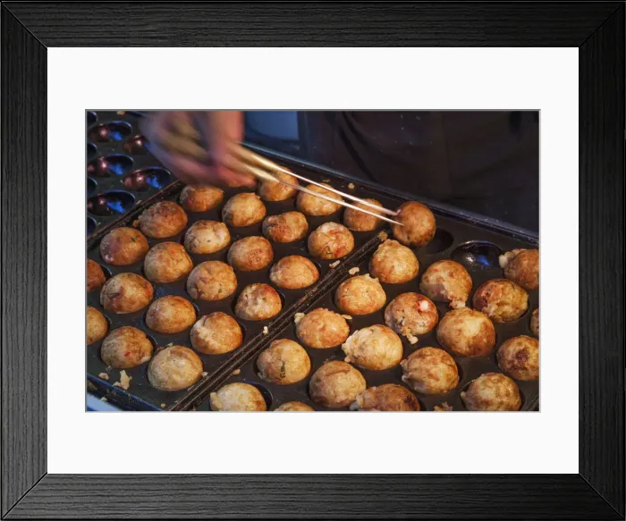 Framed Print : Japan, Honshu, Kansai, Osaka, Namba, Dotombori Street, Japanese Fast Food, Takoyaki Framed Print : Japan, Honshu, Kansai, Osaka, Namba, Dotombori Street, Japanese Fast Food, Takoyaki
