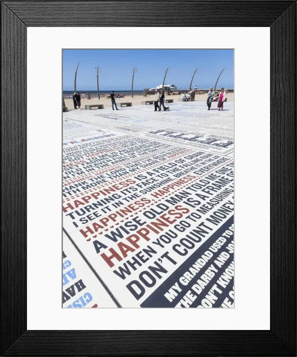 Framed Print : England, Lancashire, Blackpool, The Promenade Floor Mural showing Jokes and Catch Framed Print : England, Lancashire, Blackpool, The Promenade Floor Mural showing Jokes and Catch